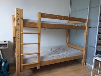 Dvojposchodová posteľ s baldachýnom IKEA Drevená dvojposchod - 2