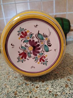 Modranska keramika original - sudok na vino + pohariky - 2