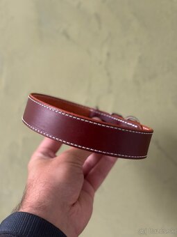 Kožený obojok pre psa z pravej talianskej kože - 2