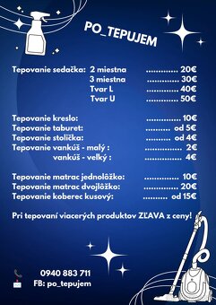 Tepovanie Prešov+60km okolie - 2