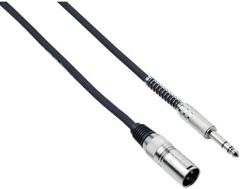 Kábel XLR - JACK 6,3 stereo + redukcia - 2