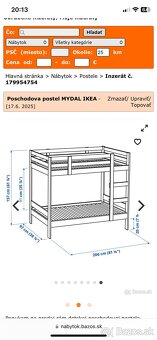 Dvojposchodová postel IKEA - 2