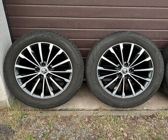 originální ALU kolesá škoda trinity black R18 5x112 - 2