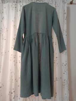 Dámske ľanové šaty - Simply grey - 2