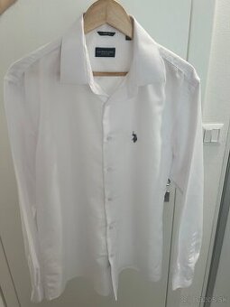 Košeľa Polo Ralph Lauren pánska biela farba, slim, s golier - 2