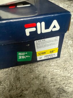 Predám čierne koženkove tenisky Fila veľkosť 37 - 2