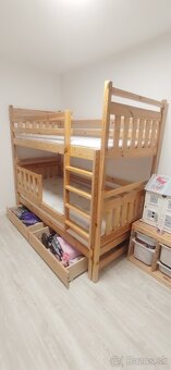 Poschodová posteľ s prísteľkou a šuflíkmi Wilsondo Petra 5 - 2