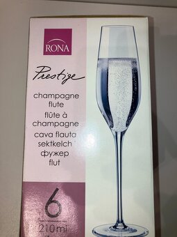 Nove nepouzite 6 ks pohare na sekt, proseco, flauta - 2