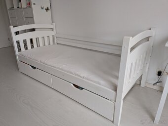 detska biela postel 180x80 cm - 2