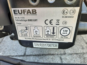 Nosič bicyklov EUFAB s automatickým zdvíhaním na 2 bicykle - 2