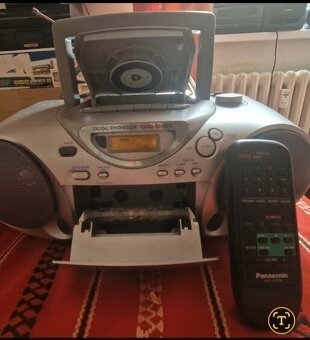 PANASONIC prenosné CD + Kazetový magnetofón 230v +Baterky - 2
