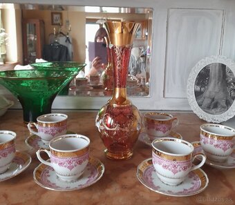 Misa, vázy, košík zn.Bohémia - 2