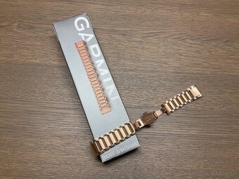 Remienok Garmin kovový Quick fit rose gold - 2