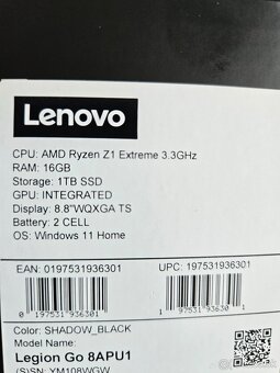 Lenovo legion go 1 TB + príslušenstvo - 2