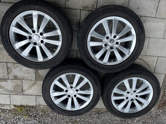 5x110 R16 Hliníkové disky s 205/55/16 letnými pneu - 2