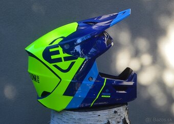 prilba okuliare modrá žltá fluo shot freegun ECE 22.06. - 2