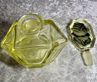 ART Deco flakón citrinove sklo Top stav - 2