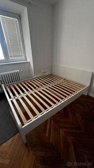 Manželská posteľ 210 × 165 cm – biela, moderná + matrac - 2