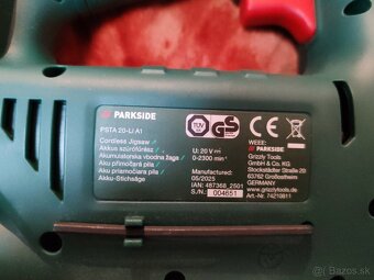 Parkside Aku priamočiara píla+list na drevo - 2