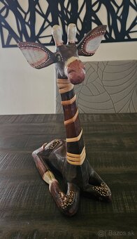 Drevená žirafa - dekorácia - 2