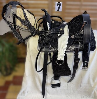 Westernový sedlový komplet 7) černý - 2