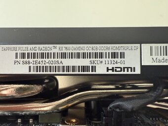 Sapphire pulse rx 7600 8gb - 2