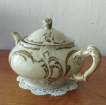 Starožitná porcelánová kanvica-Horný Slavkov - 2