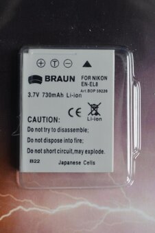 Batéria NIKON EN-EL8 - nová neotvorená. - 2