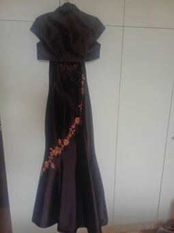 Spoločenské dlhé šaty s bolerkom. - 2