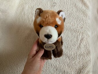 Rappa plyšová panda červená, sediaca 18 cm NOVÁ - 2