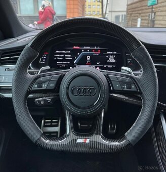 AUDI KARBON ŠPORTOVÝ PERFOROVANÝ ZKOSENY VOLANT - 2