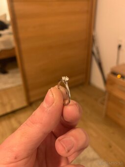 Zasnubny prsten 14k biele zlato, 0,34 carat - 2