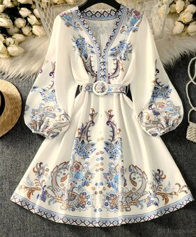 Šaty s opaskom S - 2