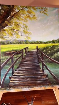 Olejomaľba – Starý most / Príroda (60x80 cm) - 2