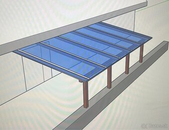 Pergola / prístrešok na mieru – s priesvitnou strechou - 2