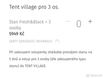 Tent village ubytovanie Beats for Love 3os /Fresh and Black - 2