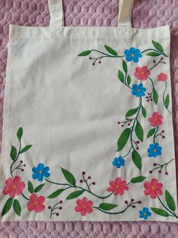 Handmade taška s kvetmi - 2