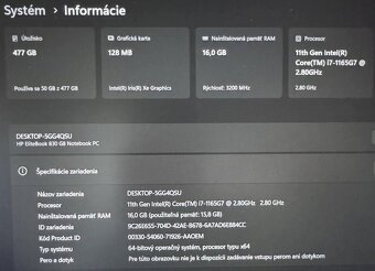 Predám notebook HP EliteBook 830 G8 - 2