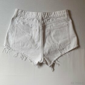 H&M Biele roztrhané džínsové šortky 36 - 2