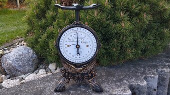 Krásné staré jednomiskové 10kg váhy s orlem - 2