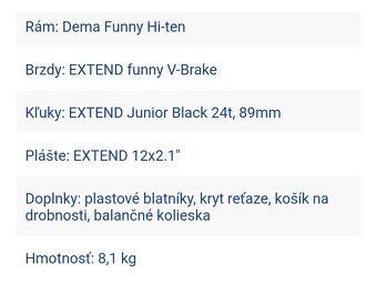 Fanny 12, detský bicykel - 2