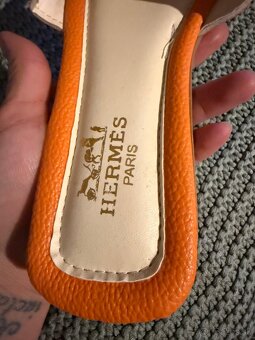 Damske slapky Hermes oranzove - 2
