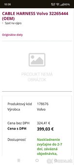 Volvo xc60 webasto kabelaz - 2