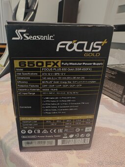 Predám zdroj seasonic FOCUS+ 80 gold - 2