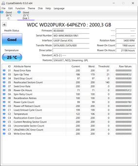 Predám 2TB HDD WD PURPLE 3,5" - 2