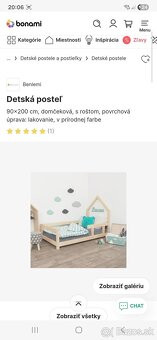 Bonatmi - detska postel domček s pravou bočnicou + GRATIS tu - 2