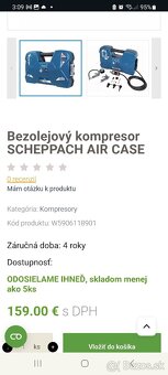 Kompresor bezolejový,top stav,3x použity - 2