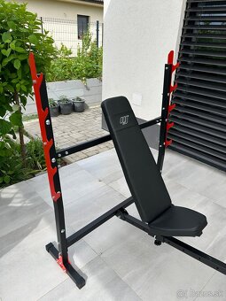 Kompletná domáca posilňovňa – bench, kladka, EZ tyč, 175 kg - 2