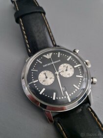 Predám pánske Emporio Armani hodinky s koženým náramkom - 2