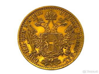 ZLATÁ MINCA 1 DUKÁT 1901 - 3,49 g, Au 986/1000 - TOP STAV - 2